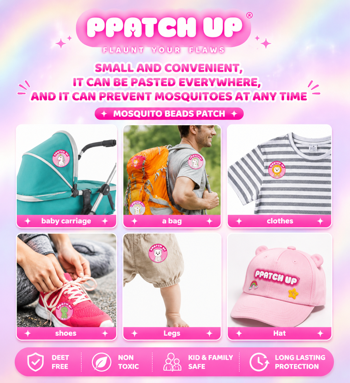 Mosquito Beads Patch – Plant-Powered Repellent for Kids & Family