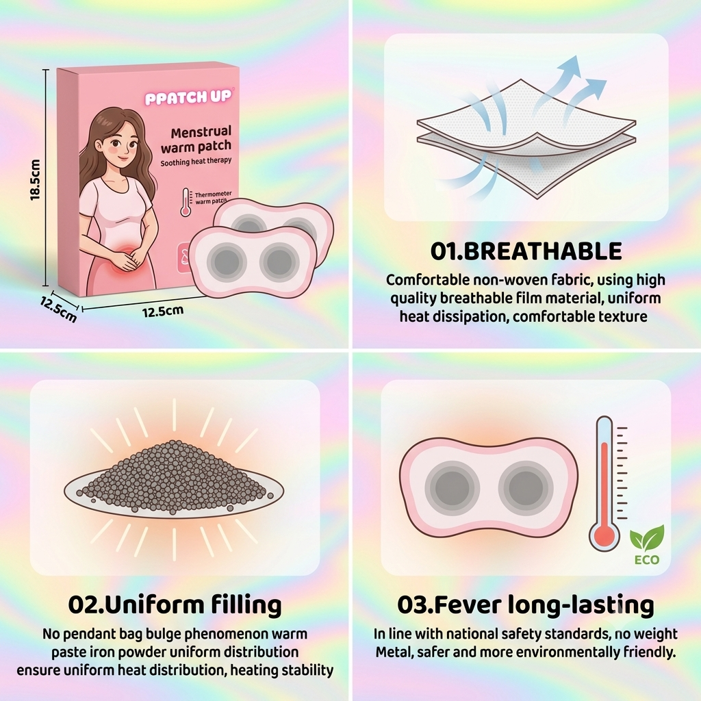 The PpatchUp™ Menstrual Relief Patch – Natural Cramp & Back Comfort