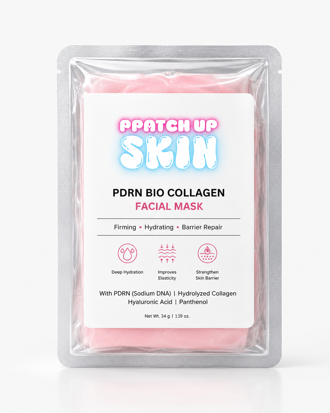 PPatch Up Skin™ PDRN Bio Collagen Hydrogel Mask
(34g)